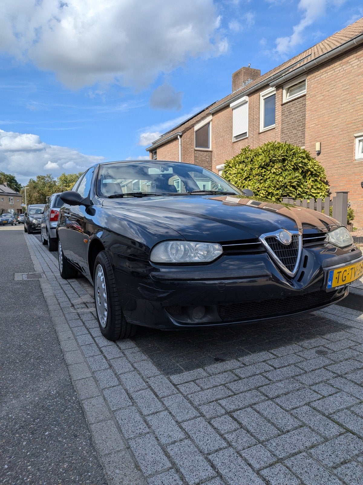 Alfa Romeo 156 1.8TS NW APK LAGE KM NAP! AIRCO, Auto's, 1225 kg, 4 cilinders, Blauw, Origineel Nederlands