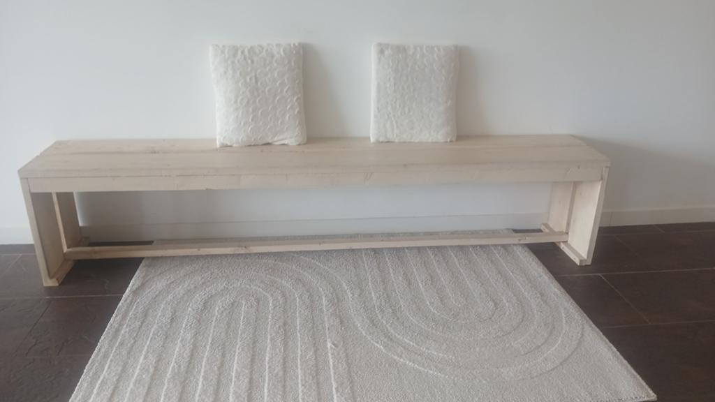 Stijlvol houten bankje - Perfect voor elke ruimte, Ophalen, Gebruikt, Modern, Scandinavisch, Minder dan 75 cm
