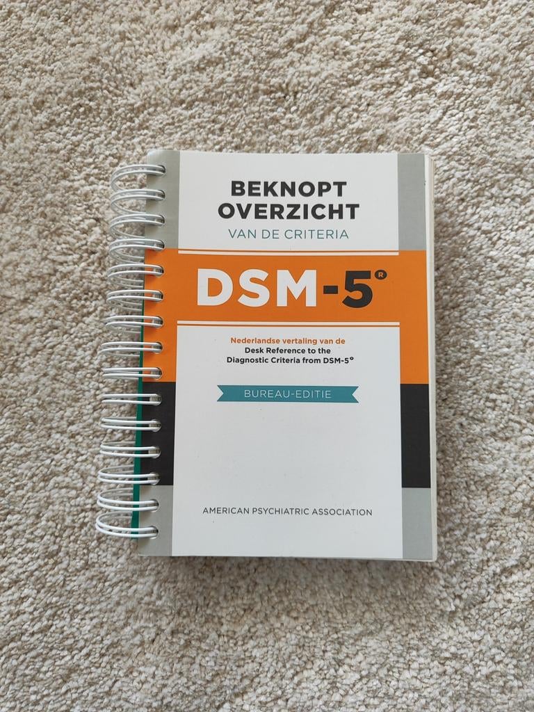 DSM-5 Beknopt Overzicht Bureau-editie, Boeken, Studieboeken en Cursussen, Zo goed als nieuw, HBO, Gamma, Ophalen of Verzenden