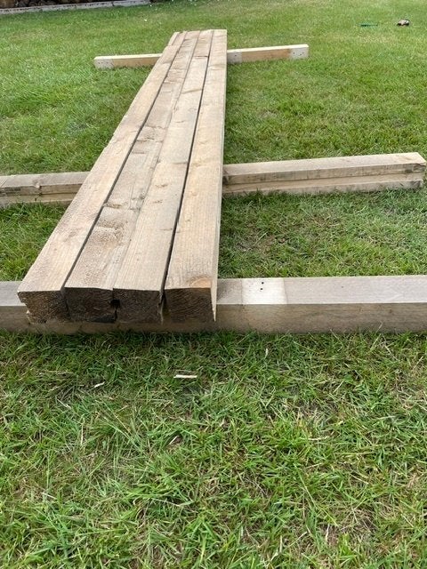 4 Vuren balken/hergebruik 250*7.5/8*7.5/8/spijkervrij, Ophalen, Gebruikt, 250 cm of meer, Balken