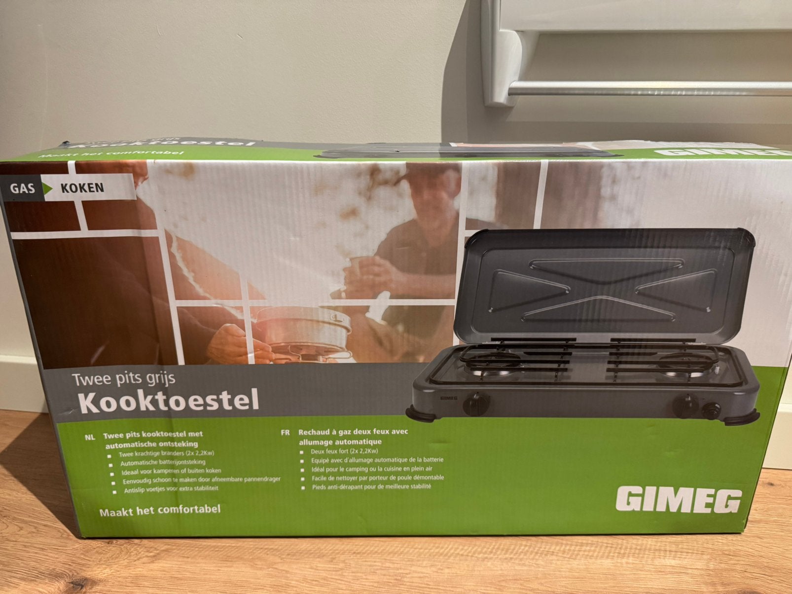 Kooktoestel 2 pits gimeg, Caravans en Kamperen, Kampeeraccessoires, Ophalen, Nieuw