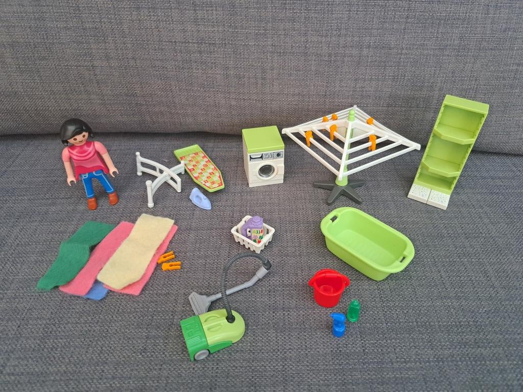 Playmobil wasruimte set met figuur en accessoires, Kinderen en Baby's, Speelgoed | Playmobil, Ophalen of Verzenden, Gebruikt