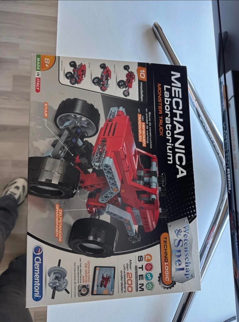 Clementoni Mechanica Laboratorium Monster Truck, Kinderen en Baby's, Speelgoed | Bouwstenen, Gebruikt, Overige merken, Ophalen of Verzenden