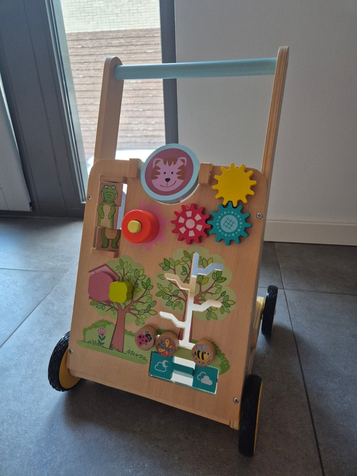 Houten loopwagen, Ophalen, Zo goed als nieuw, Overige typen, Met wieltjes