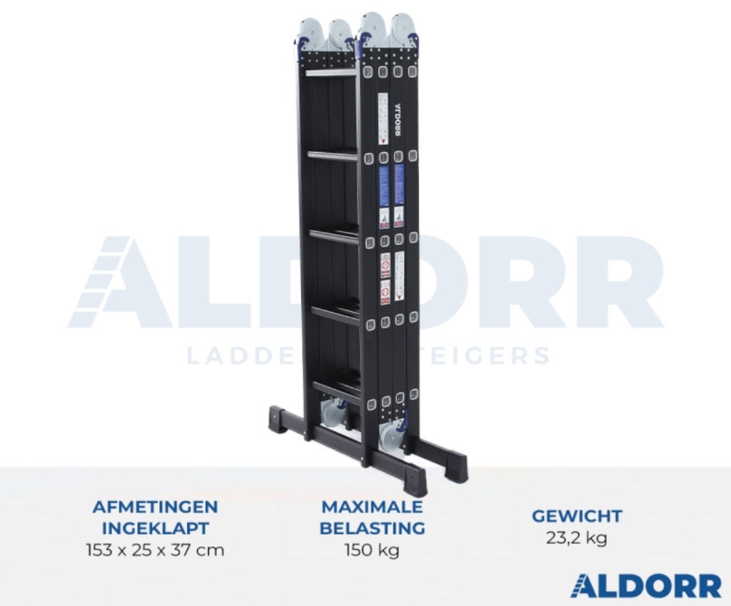 ALDORR vouwladder 4x5 treden, Ophalen, Gebruikt
