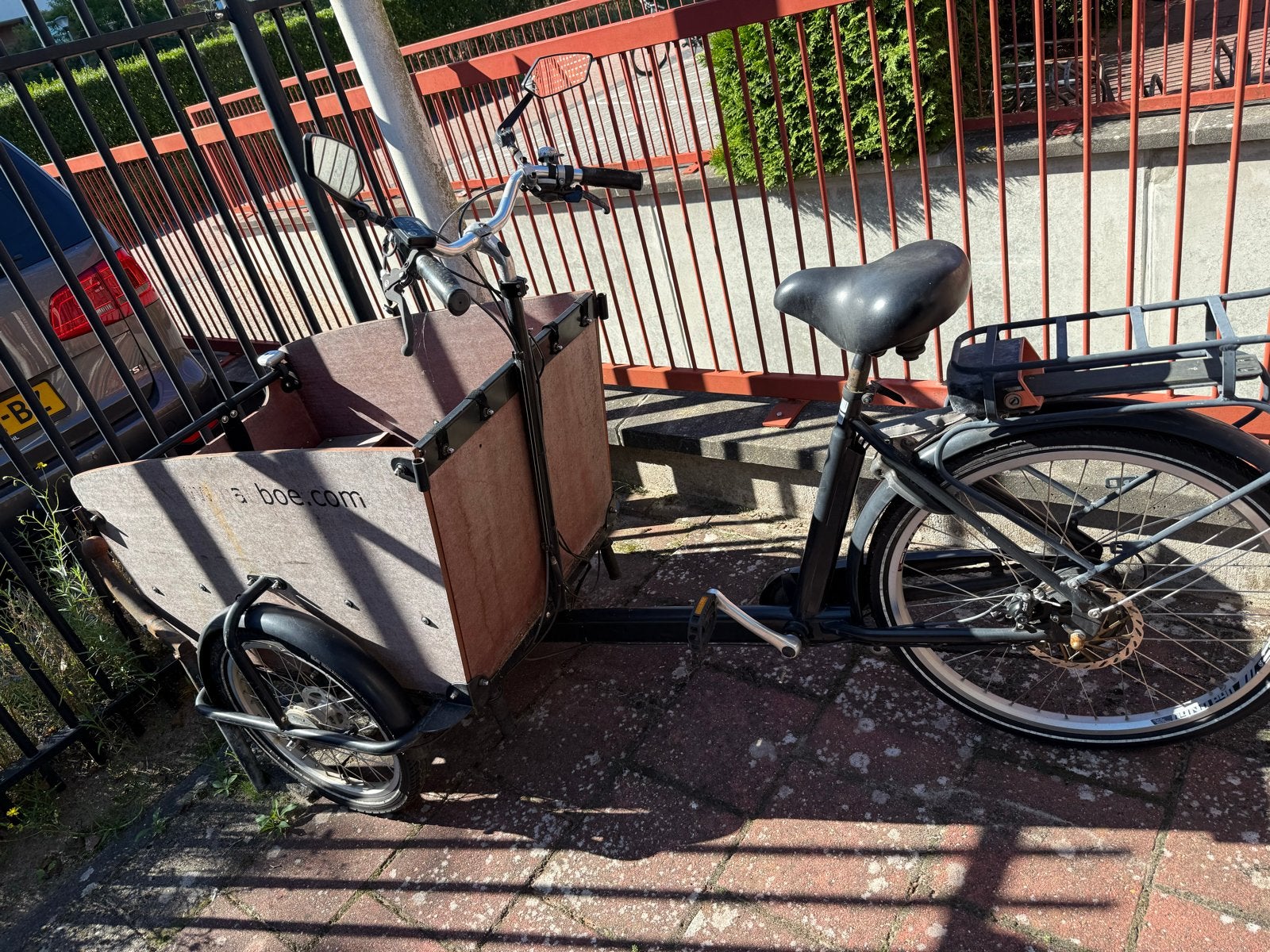 Elektrische bakfiets met accu en oplader, Gebruikt, Elektrisch, 2 kinderen, Schijfrem
