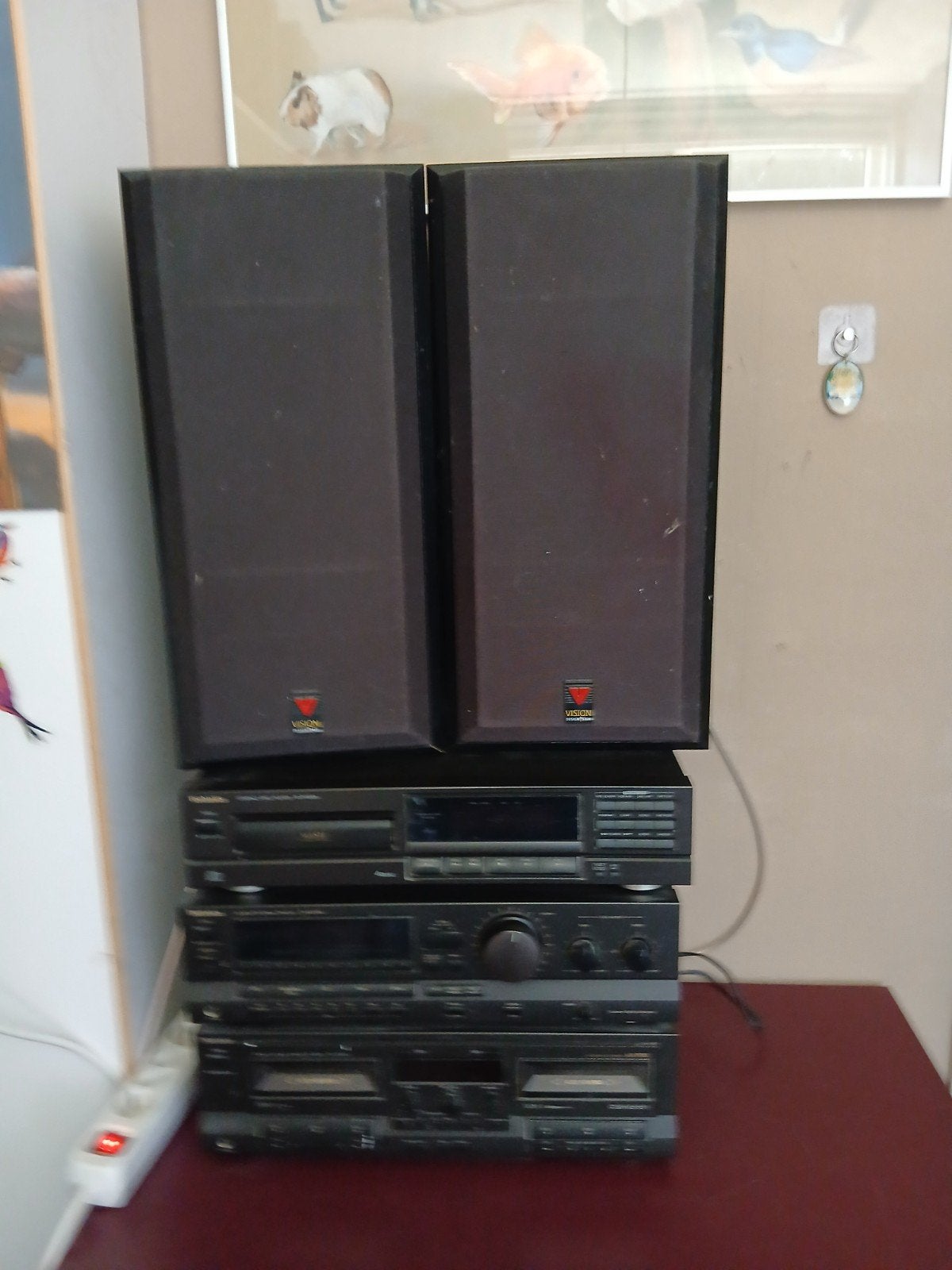 Vintage Stereo Set met Speakers en Cassettedeck, Gebruikt, Cassettedeck, Losse componenten, Ophalen