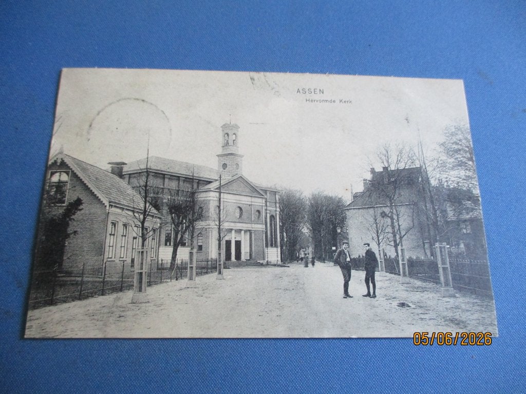 Assen (!906), Verzamelen, Ansichtkaarten | Nederland, Ophalen of Verzenden, Voor 1920, Gelopen, Drenthe
