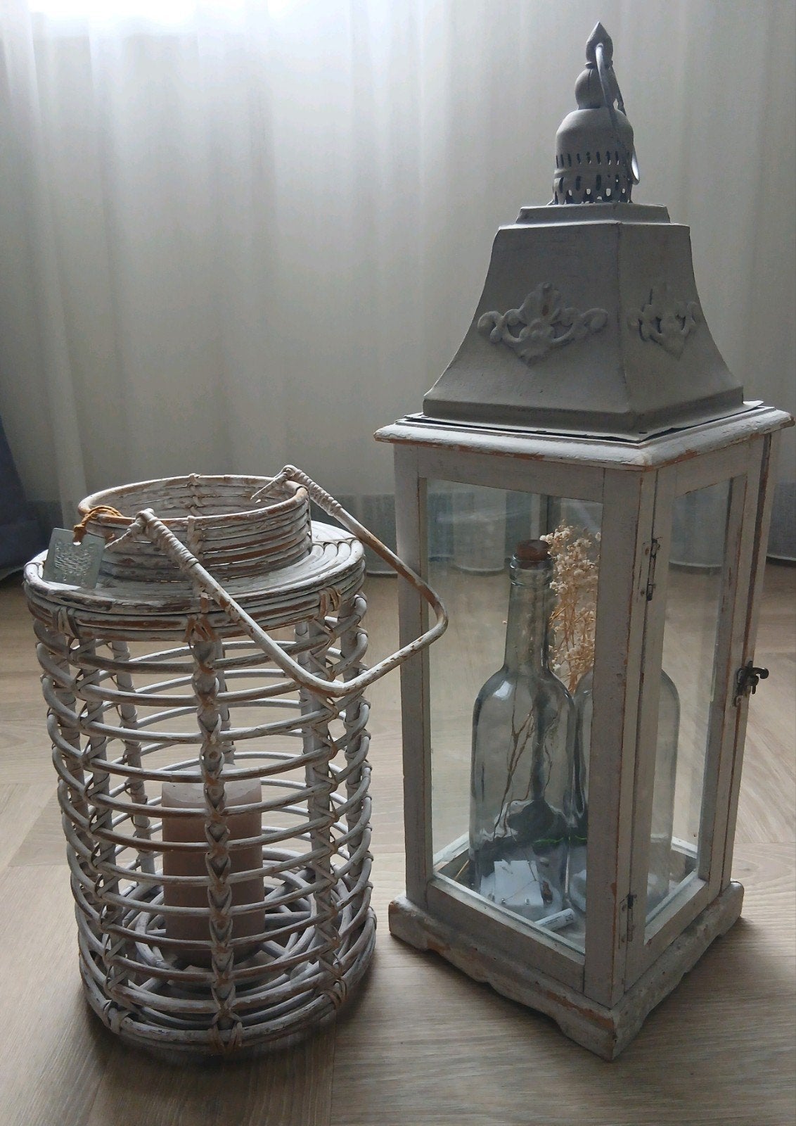 Decoratieve rotan lantaarns, Huis en Inrichting, Ophalen, Zo goed als nieuw, Hout, Lantaarn