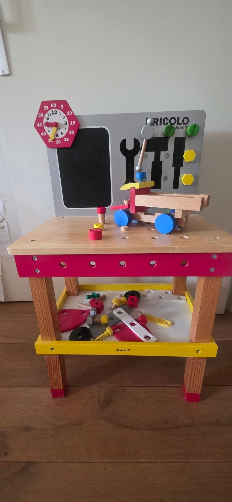 Janod Bricolo Houten Werkbank voor Kinderen, Kinderen en Baby's, Speelgoed | Educatief en Creatief, Ophalen, Gebruikt, Bouwen