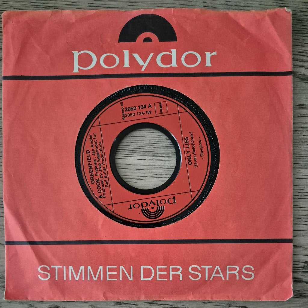 Greenfield & Cook – Only Lies, Gebruikt, 7 inch, Ophalen of Verzenden, Pop
