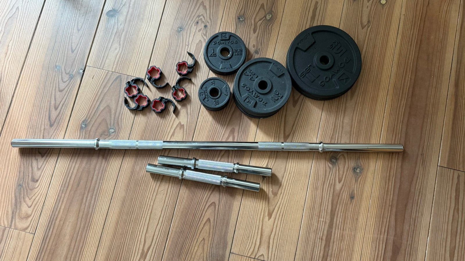 Domyos krachttraining set halter dumbbels en gewichten, Sport en Fitness, Fitnessmaterialen, Ophalen, Halterset