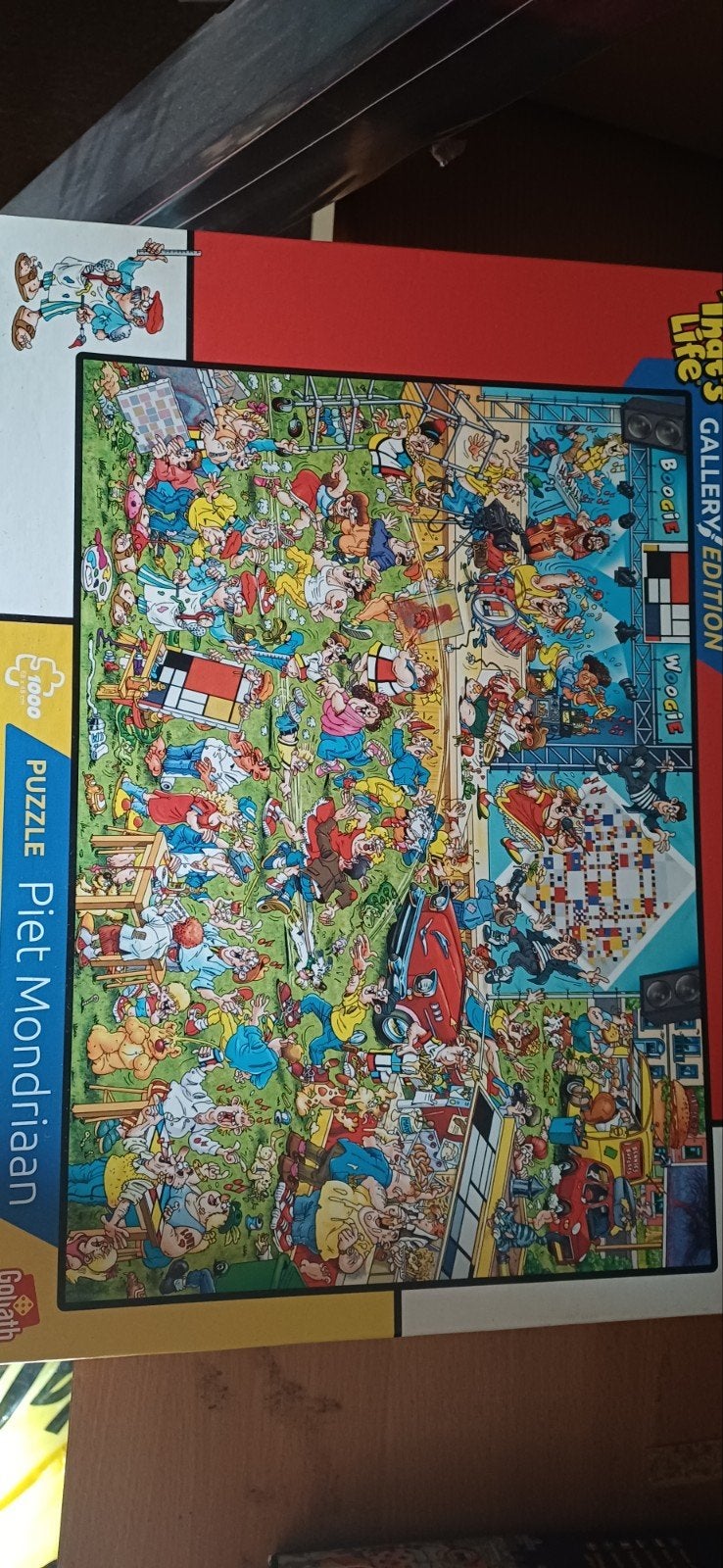 Jan van Haasteren - Piet Mondriaan Legpuzzel (1000 stukjes), Ophalen of Verzenden, 500 t/m 1500 stukjes, Zo goed als nieuw, Legpuzzel