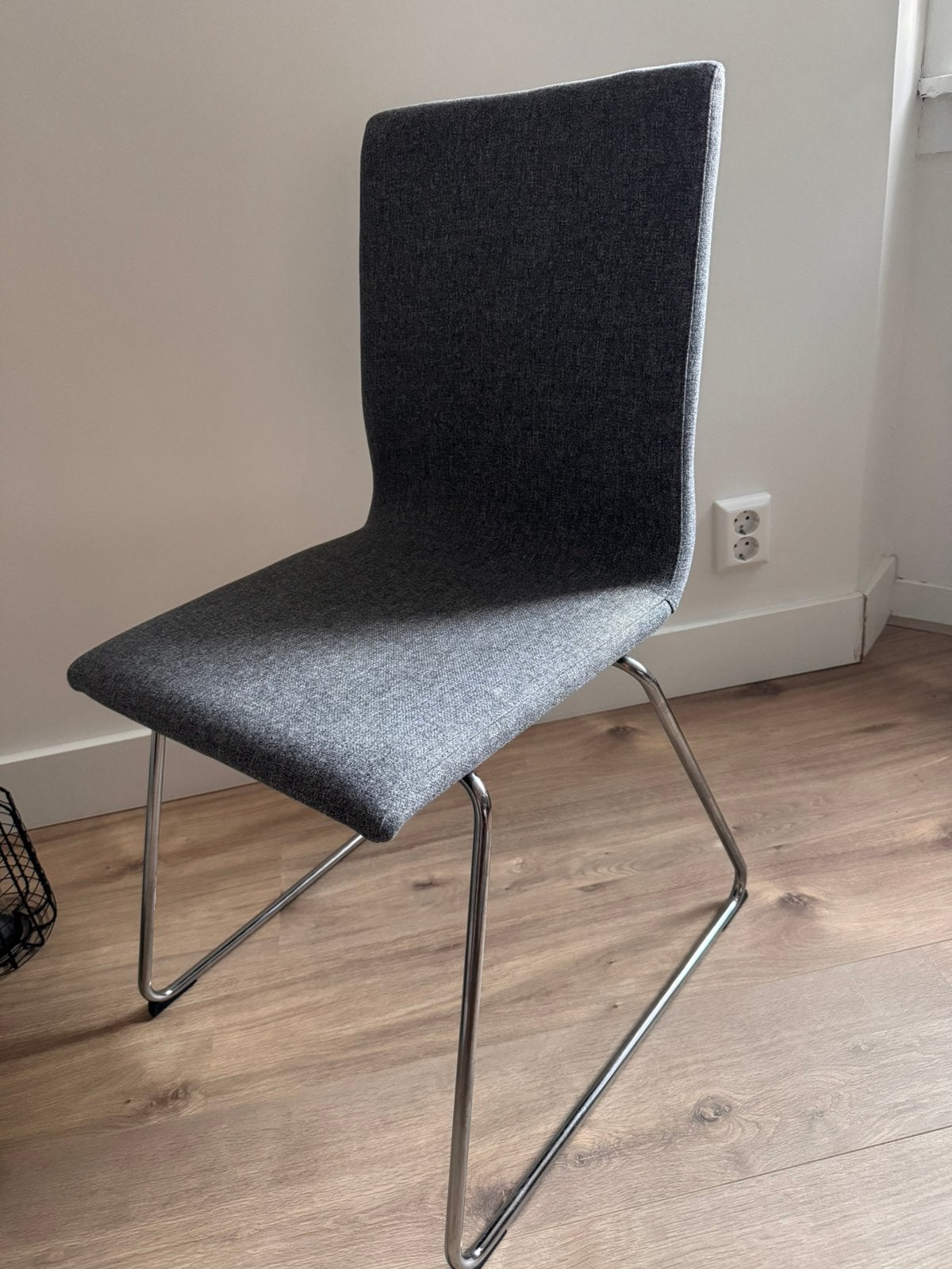 IKEA eetkamerstoelen grijs 4 stuks, Ophalen, Zo goed als nieuw, Grijs