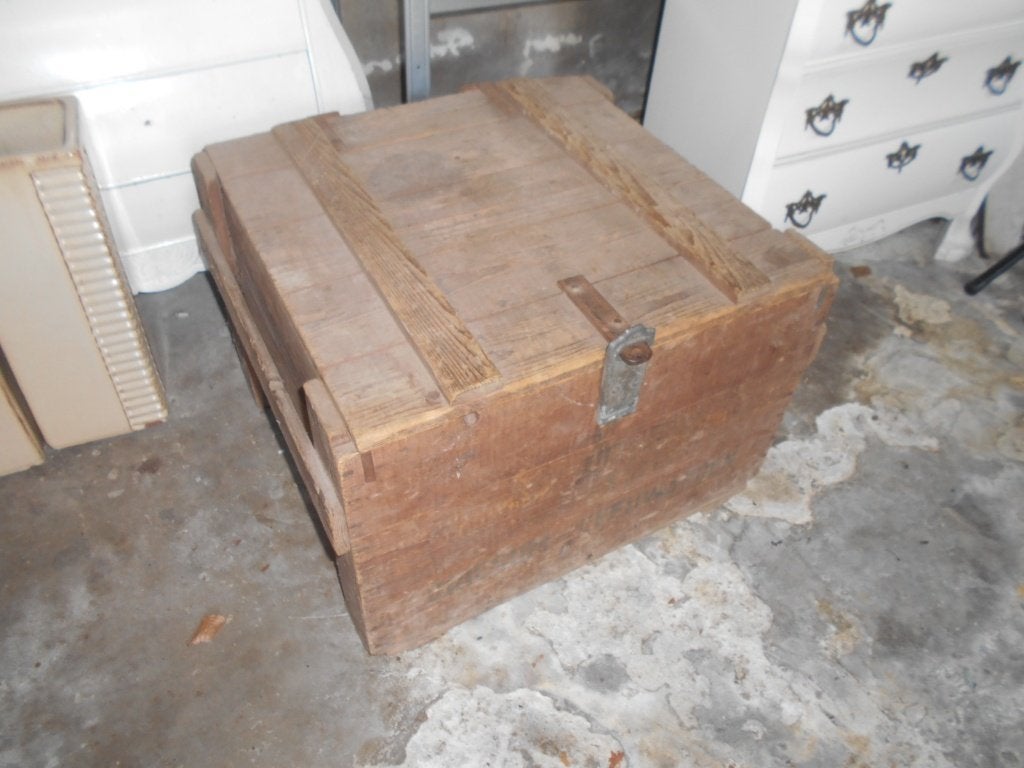 Oude Houten kist, Huis en Inrichting, Woonaccessoires | Kisten, Ophalen, Gebruikt, 50 tot 100 cm, Minder dan 50 cm