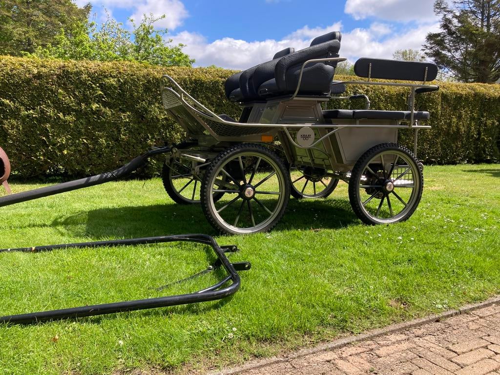 Menwagen Kraay, voor paard(en), comfortabel, luxe en ruim, Gebruikt, Marathonwagen, Paard