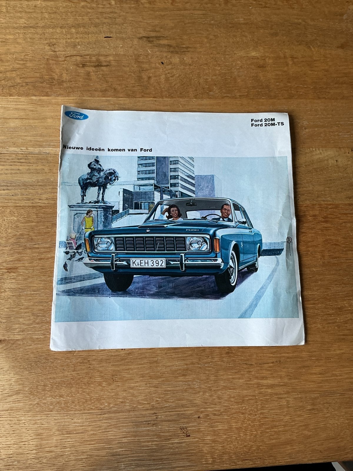 Ford 20M / 20M-TS Brochure 1968 met prijslijst, Ophalen of Verzenden, Gelezen, Ford