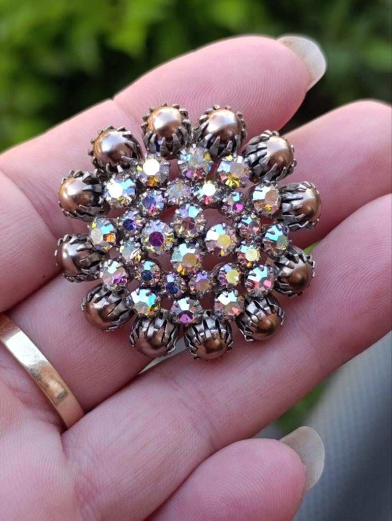 Vintage broche, Ophalen of Verzenden, Zo goed als nieuw, Overige materialen