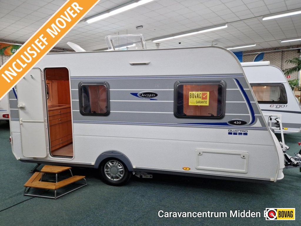 Caravelair Antares 420 Quatro 420 AMF 2013 Voortent,Mover, Caravans en Kamperen, Caravans, Overige typen, Bedrijf, 750 - 1000 kg