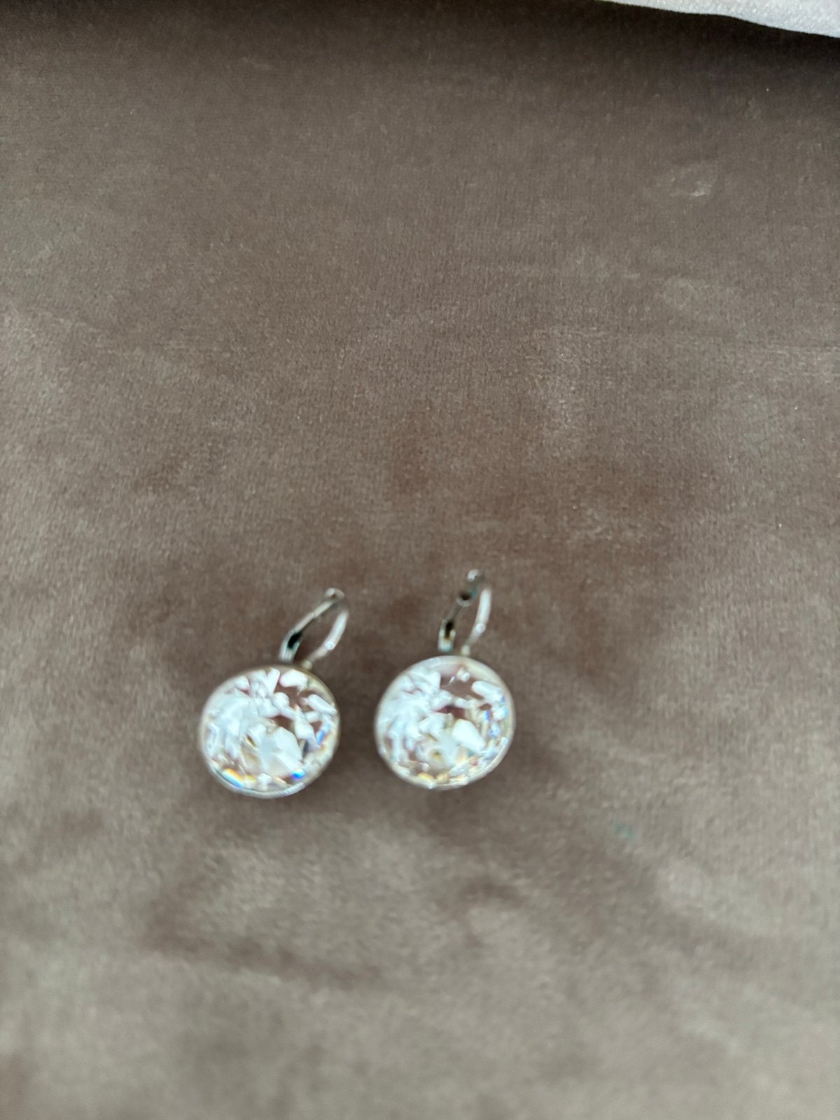 Zilverkleurige Swarovski oorbellen - Topstaat, Hangers, Zo goed als nieuw, Zilver, Ophalen