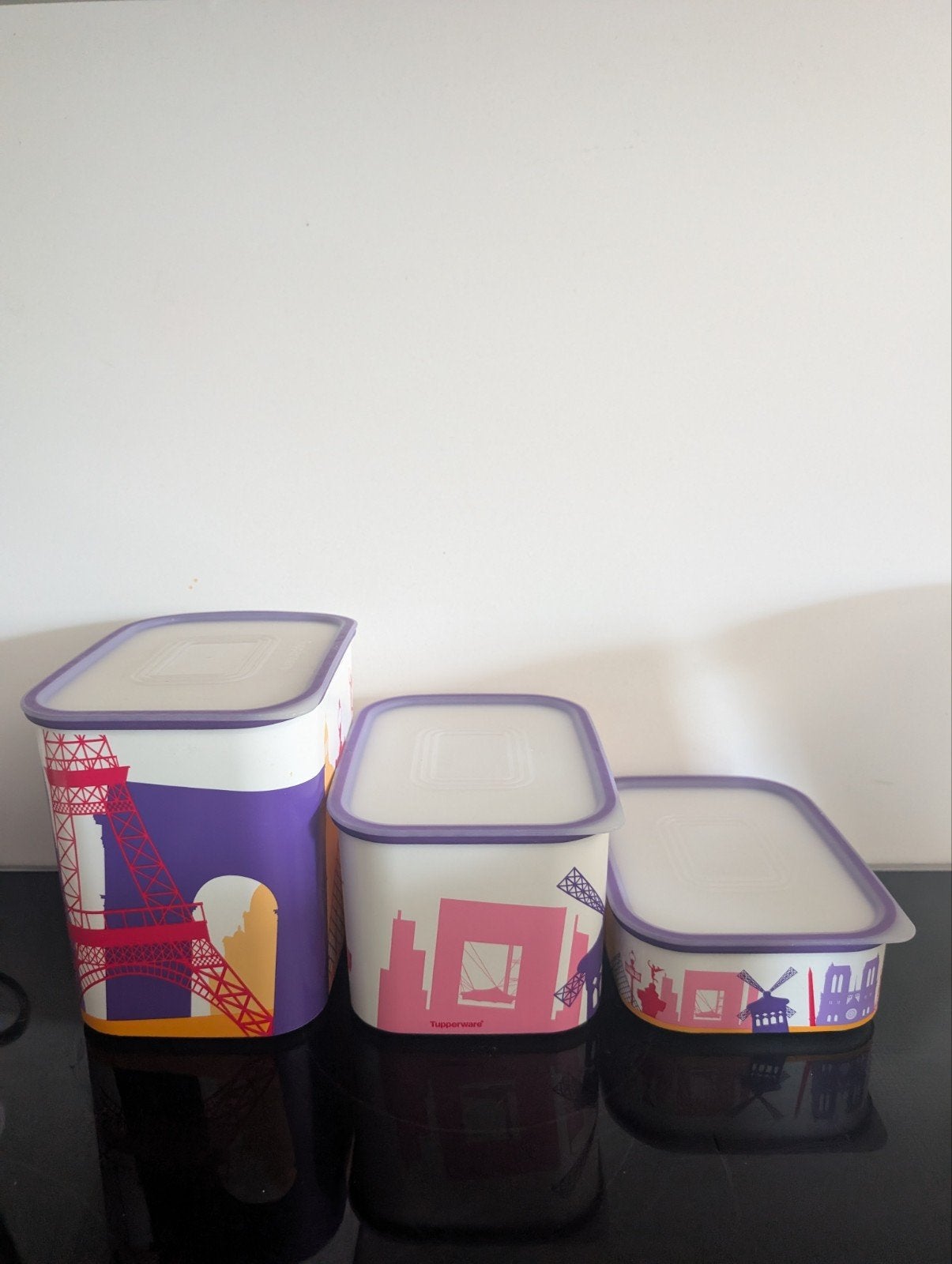 Tupperware set trommels, Optimum box Paris, Ophalen of Verzenden, Zo goed als nieuw, Overige kleuren, Overige typen