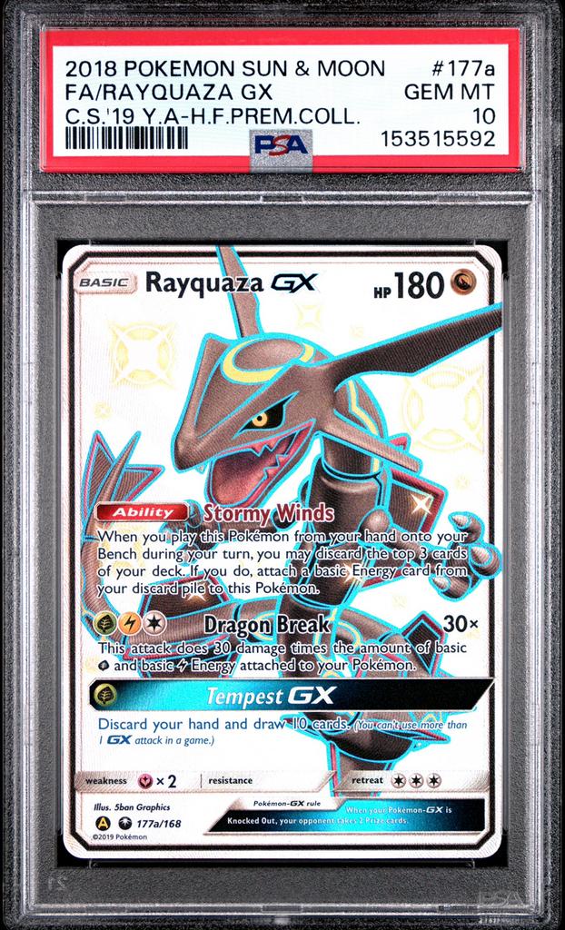 Rayquaza GX - PSA 10, Ophalen of Verzenden, Zo goed als nieuw