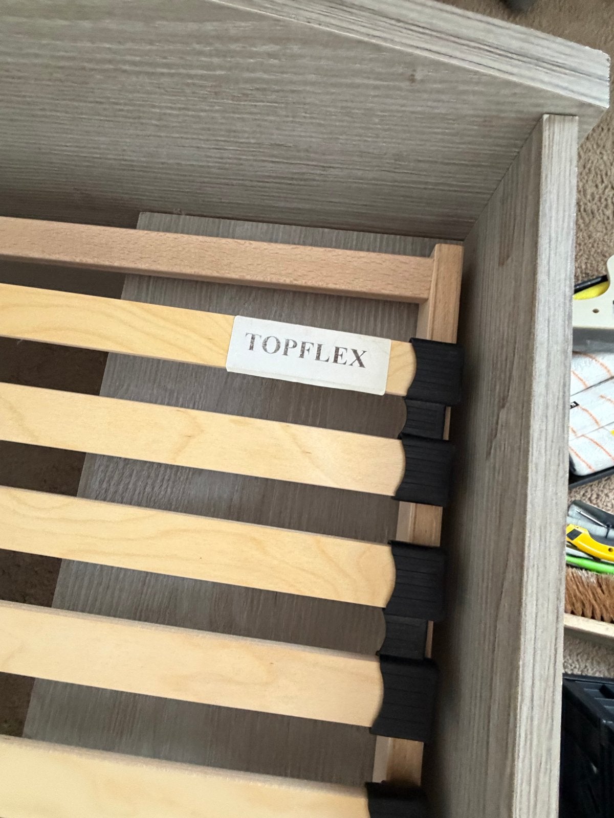 Topflex lattenbodem, Ophalen, Gebruikt, Eenpersoons, Hout