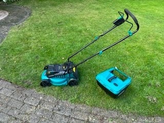 VONROC Accu Grasmaaier LM504DC, zonder accu's, VONROC, Cirkelmaaier, Gebruikt, Accu-grasmaaier