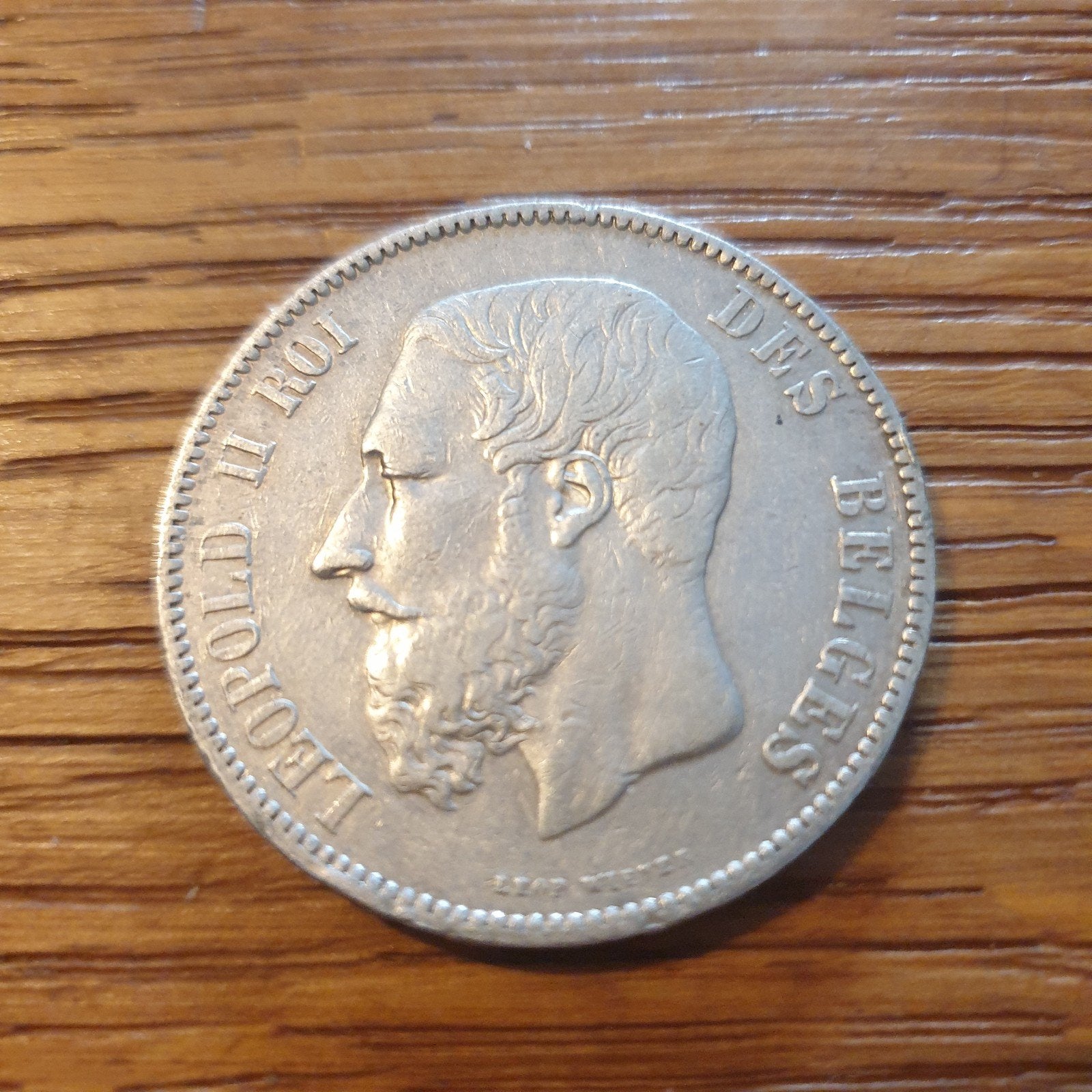 Zilveren munt Leopold II Koning der Belgen 1872, Zilver, Ophalen of Verzenden, Losse munt, Zilver