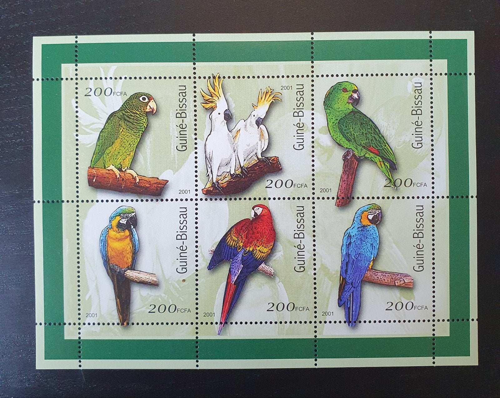 Guinee-Bissau 2001 Vogels Papagaai Michel 1422-1427 postfris, Verzenden, Postfris, Dier of Natuur