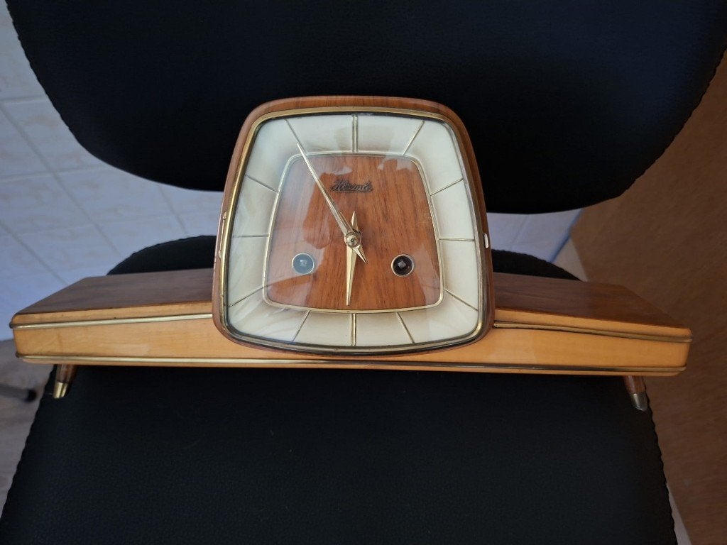 prachtige vintage Hermle schoorsteenklok, Ophalen