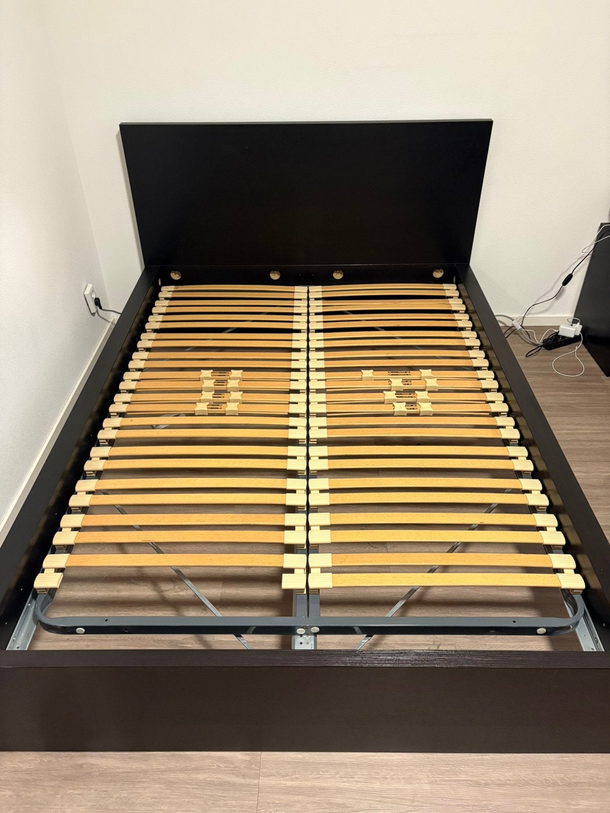 Ikea Malm bed zwart 2 lades, Ophalen, Zwart, Tweepersoons, 140 cm