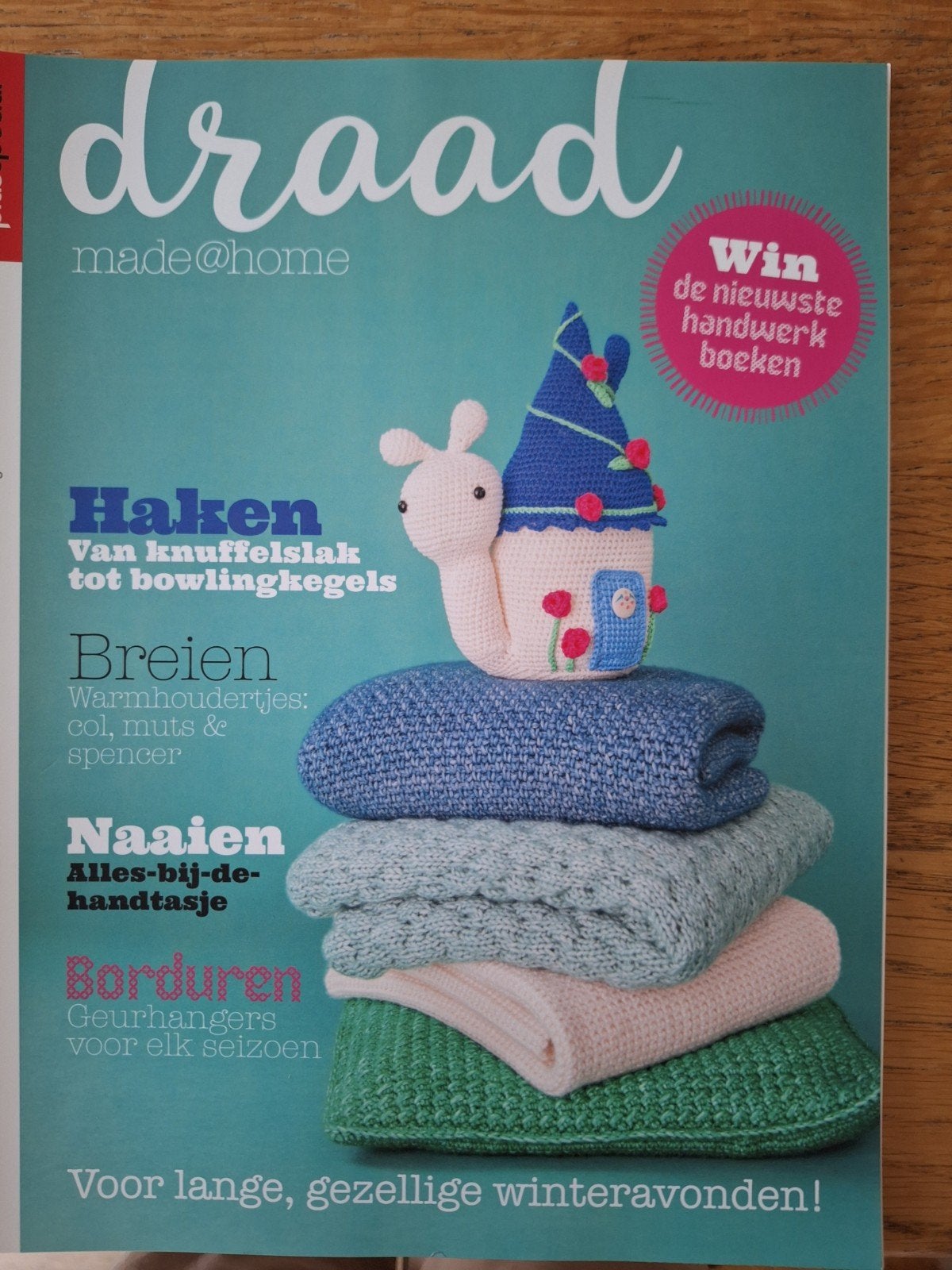 Draad Made@Home Tijdschrift Haken Breien Naaien Borduren, Ophalen of Verzenden, Gebruikt, Patroon of Boek