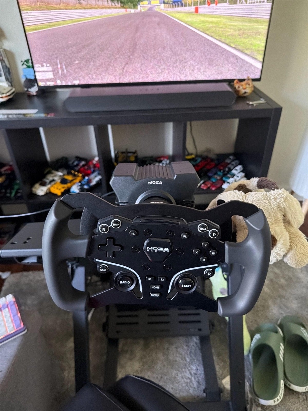 Moza R5 met F1 Wheel Mod, Racestuur, Ophalen of Verzenden, Zo goed als nieuw, Direct drive