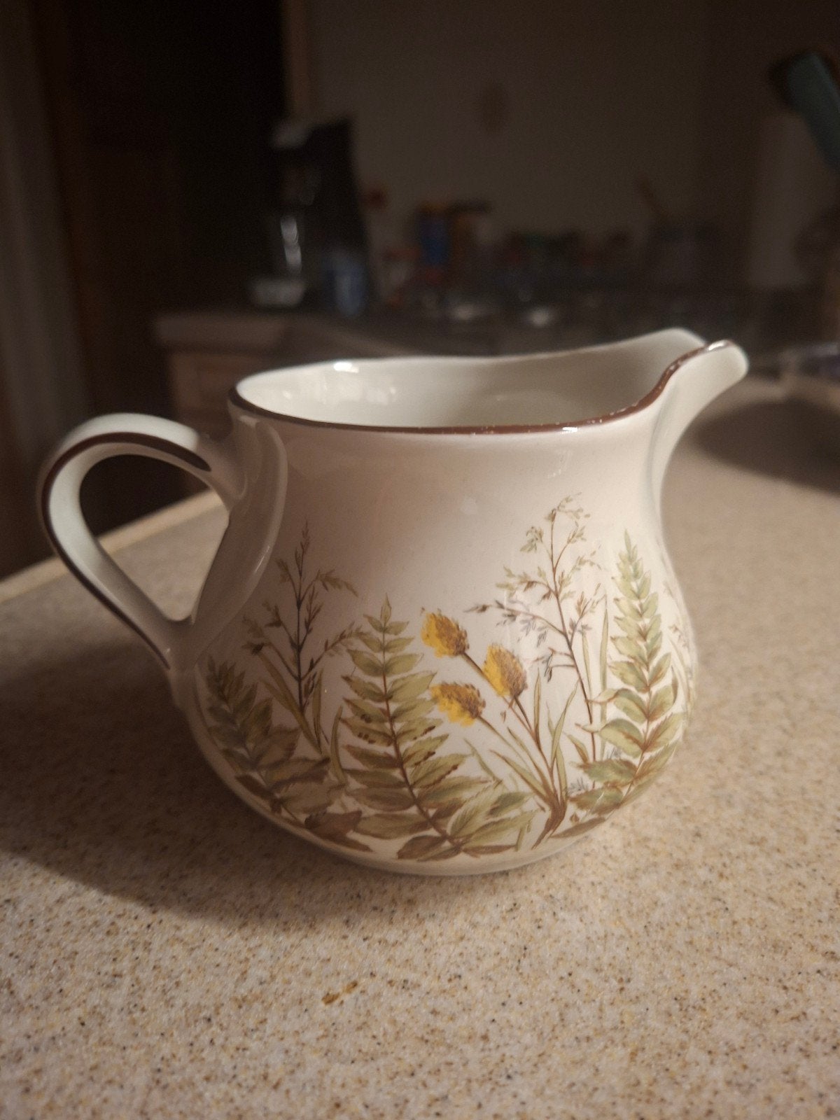 Vintage Sauskom met Botanisch Decor winterling, Antiek en Kunst, Ophalen of Verzenden