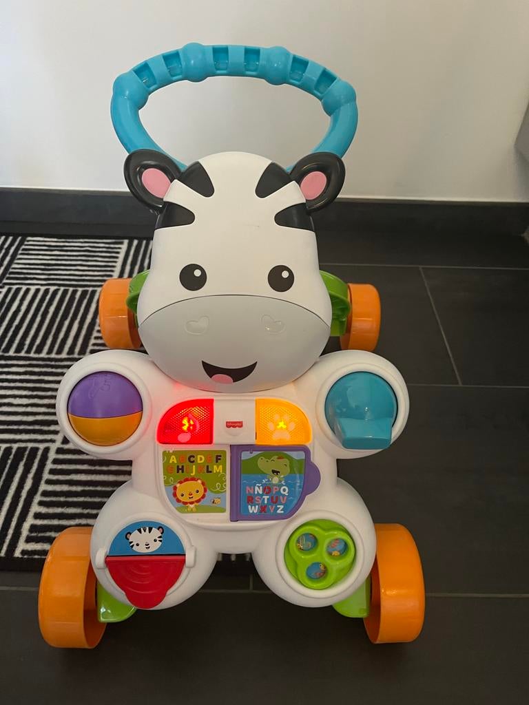 Fisher-Price Zebra Loopwagen met muziek en geluidjes, Ophalen of Verzenden, Nieuw, Overige typen, Met geluid