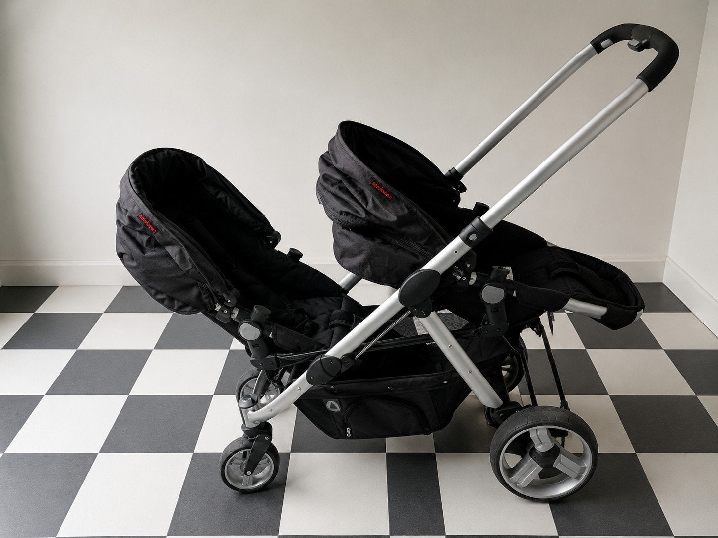 Topmark duowagen met winterzak (rood), regenhoes en parasol, Kinderen en Baby's, Ophalen