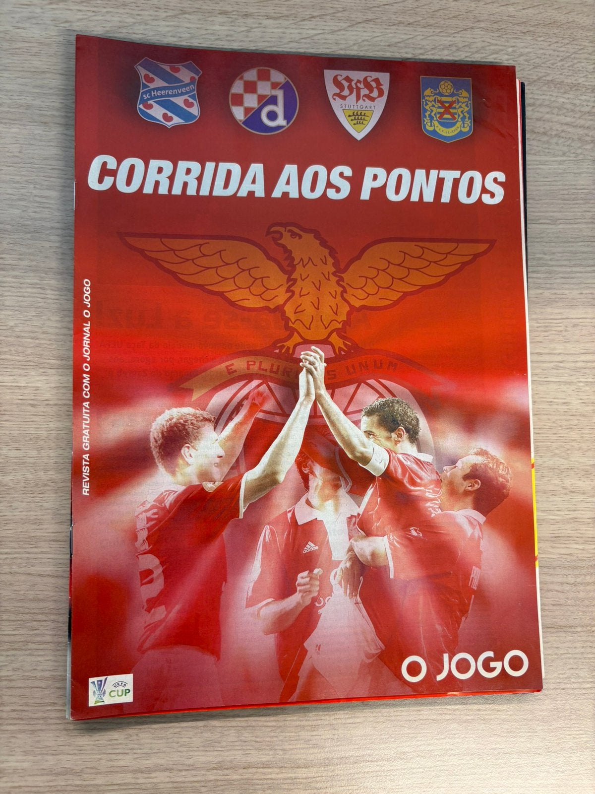 Programmaboekje Benfica - SC Heerenveen, Ophalen of Verzenden, Zo goed als nieuw, Overige binnenlandse clubs, Boek of Tijdschrift