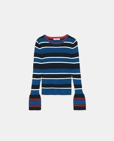 Ruffle sleeve pullover (ZARA), Meerkleurig, Zara, Nieuw, Ophalen of Verzenden