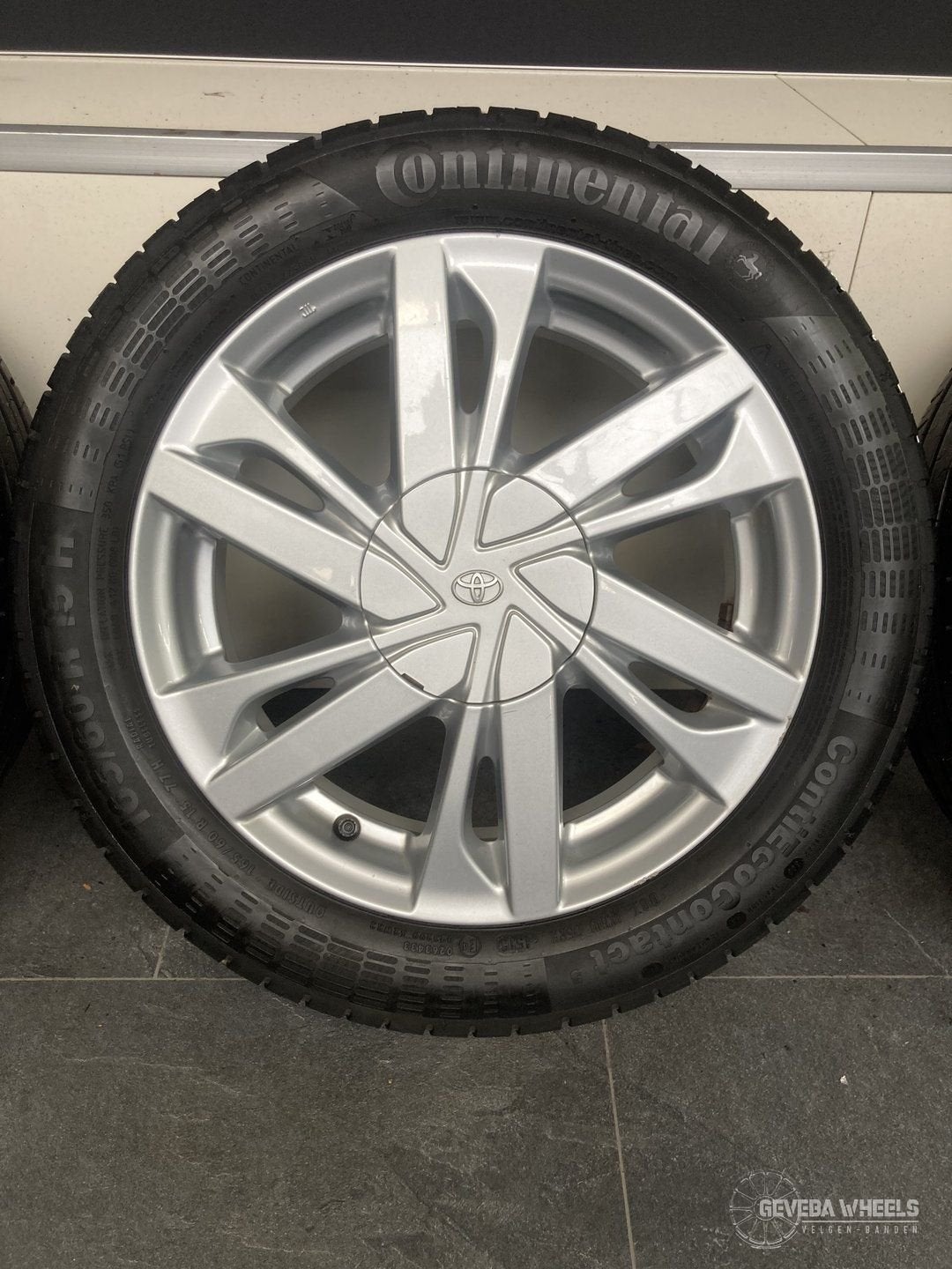 15” originele Toyota Aygo velgen + banden 4x100 165/60/15, Gebruikt, 15 inch, -, -