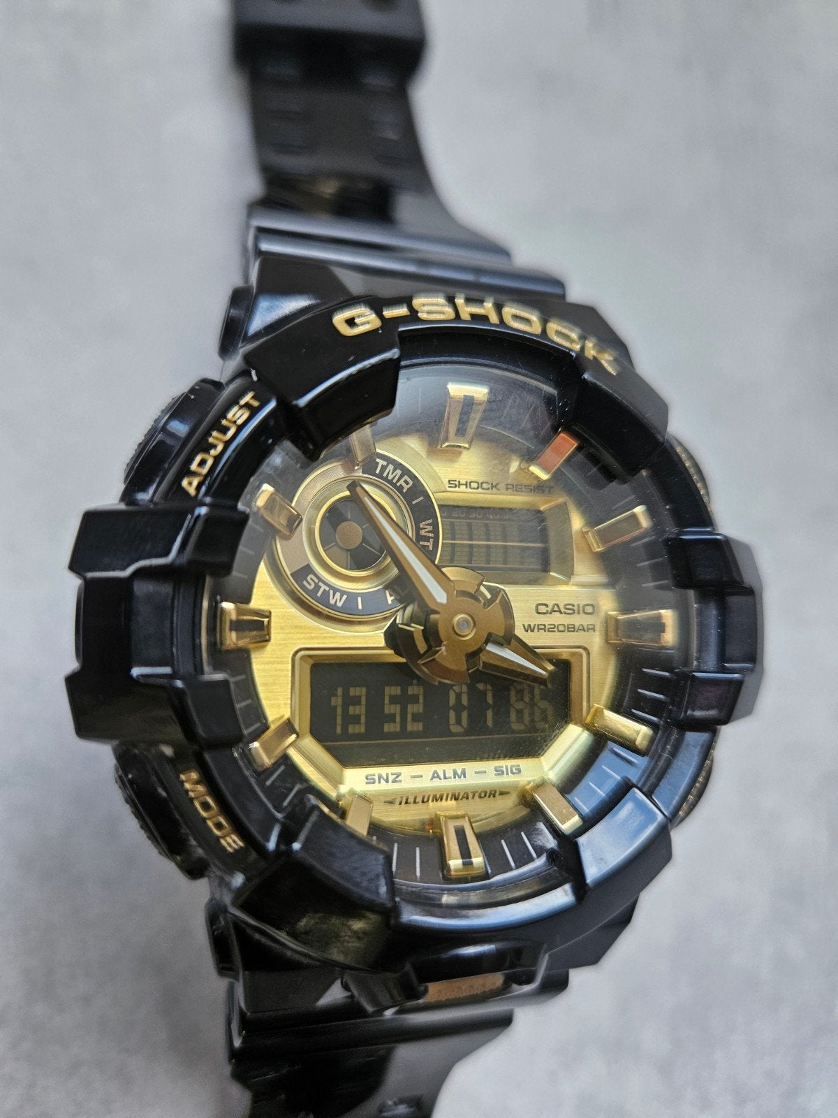 Casio G-Shock GA-710GB - Zo goed als nieuw, Casio, Kunststof, Polshorloge, Kunststof