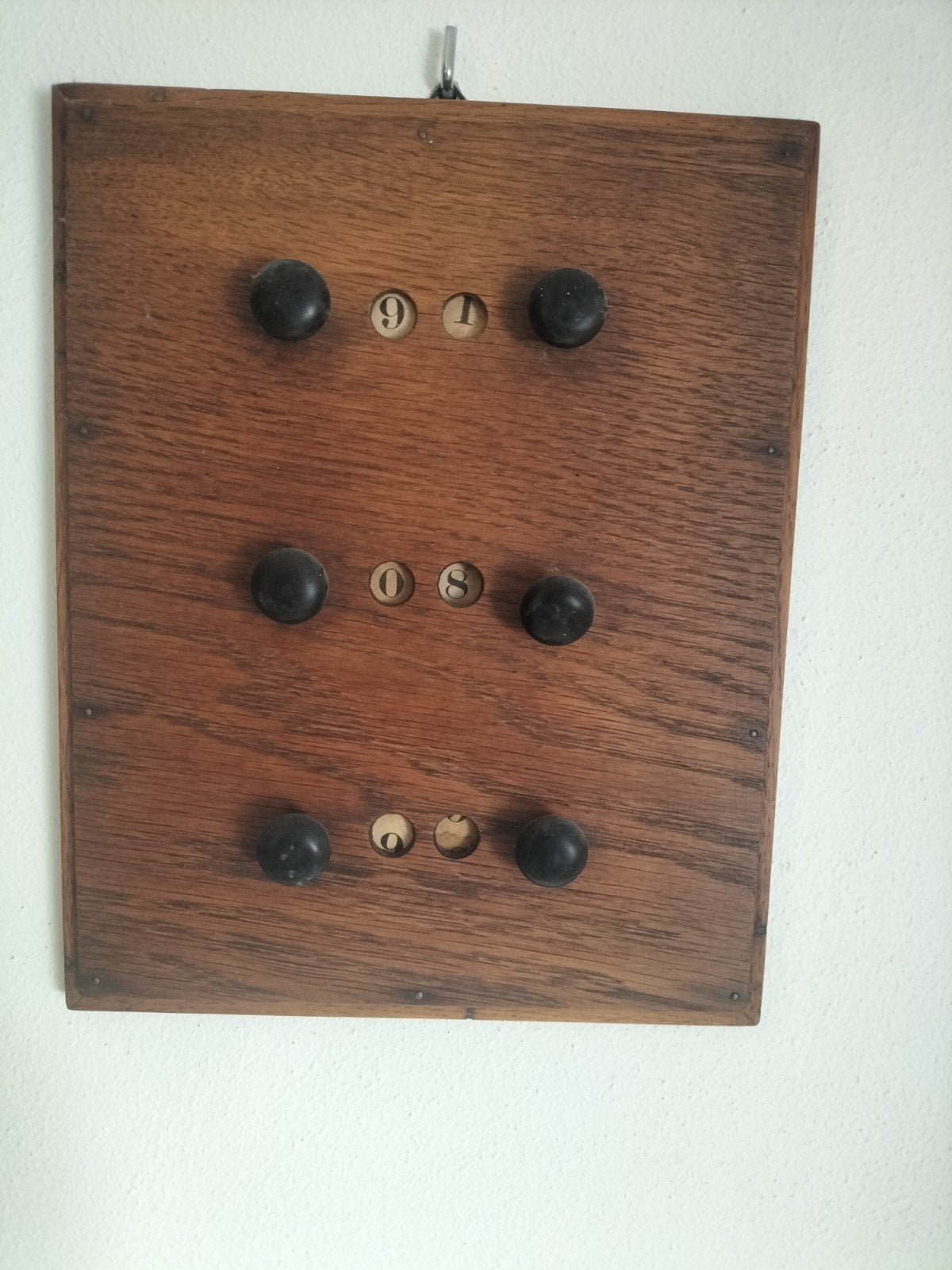 Vintage Houten Biljart Scorebord  H.D. van der Meijden, Ophalen of Verzenden