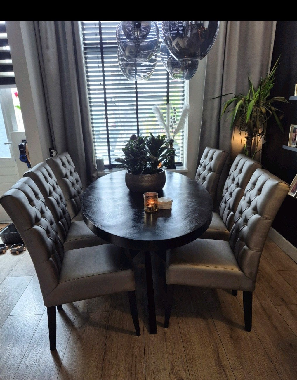 6 Eric Kuster stijl stoelen, 3 met lichte beschadigingen, Huis en Inrichting, Stoelen, Gebruikt, Overige kleuren, Ophalen of Verzenden