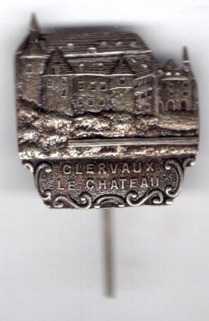 Clervaux le Chateau zilverkleurig speldje ( P_275), Verzenden, Nieuw, Stad of Land, Speldje of Pin