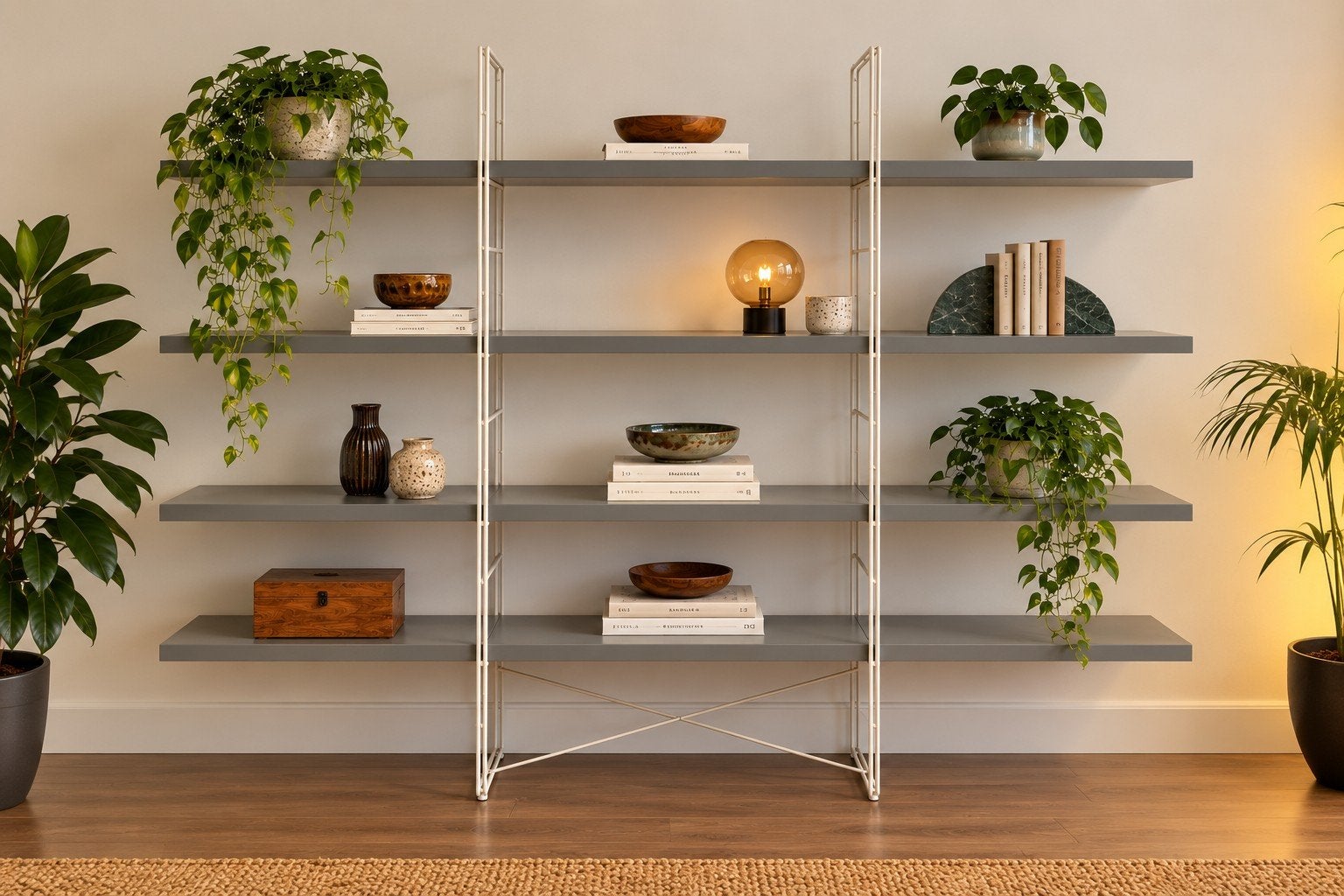 IKEA ENETRI Vintage Open Kast - Grijs/Wit Wandrek, Sba, 1103bg, 50 tot 100 cm, Zo goed als nieuw