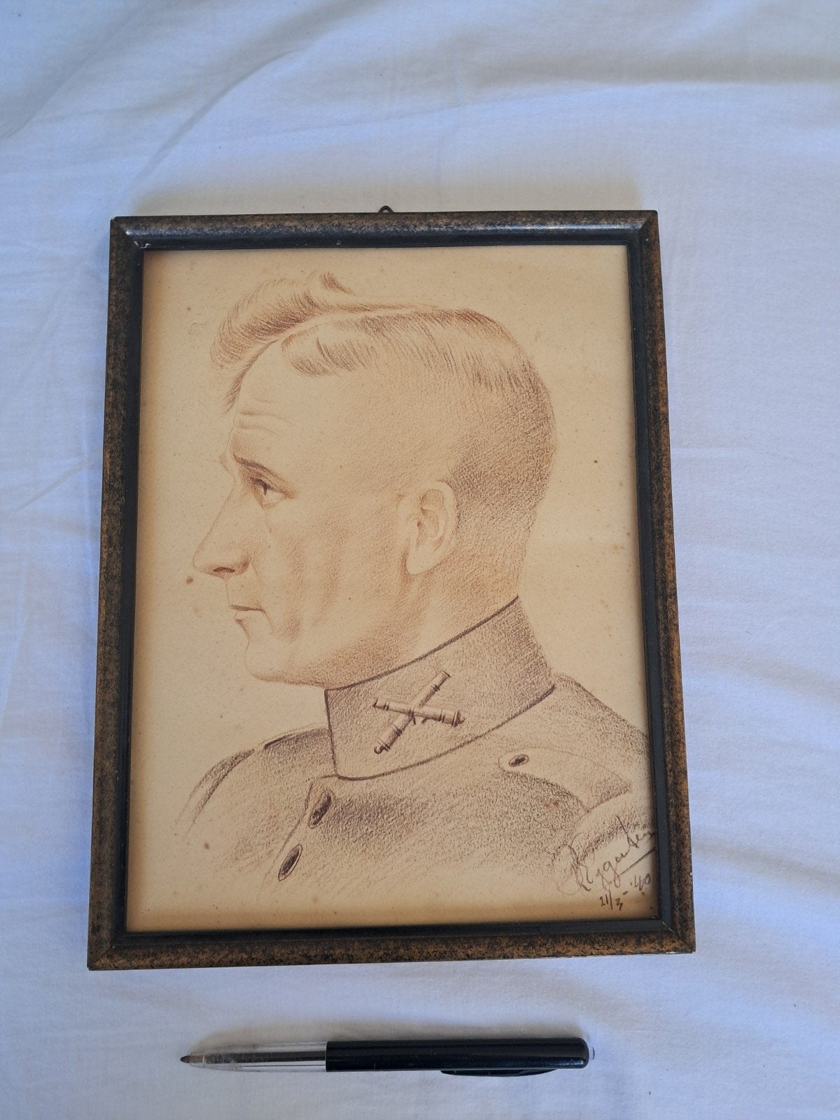 Tekening wachtmeester onderofficier artillerie mobilisatie, Verzamelen, Ophalen of Verzenden, Nederland