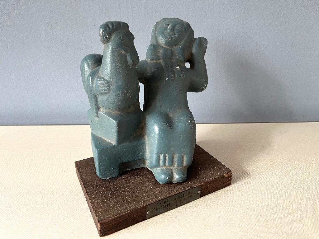 Zoete Lieve Gerritje - Den Bosch - Leo Geurtjens, Gips, Brutalistisch, Ophalen of Verzenden, 20 - 50 cm