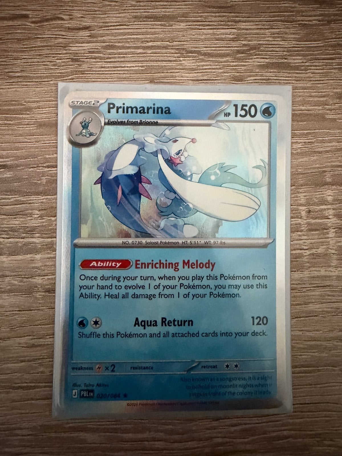 Primarina (PBL 020), Ophalen of Verzenden, Nieuw, Losse kaart