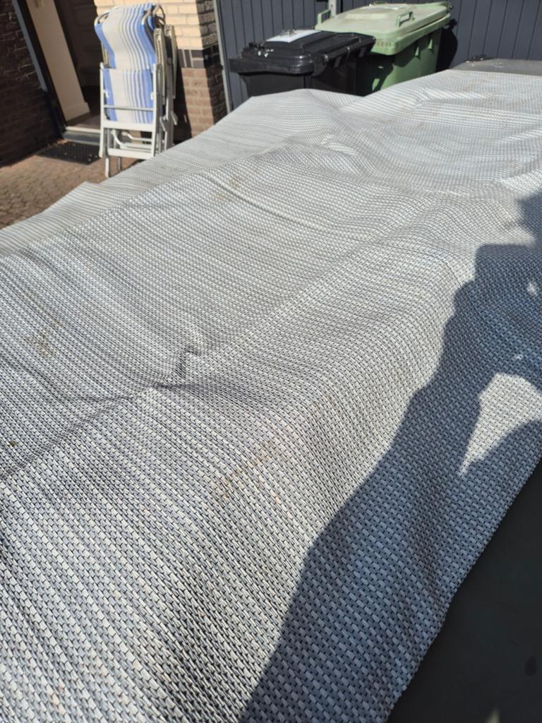 Grondzeil (caravan voortent) afmeting 2,5 x 5,0 meter, Ophalen, Zo goed als nieuw