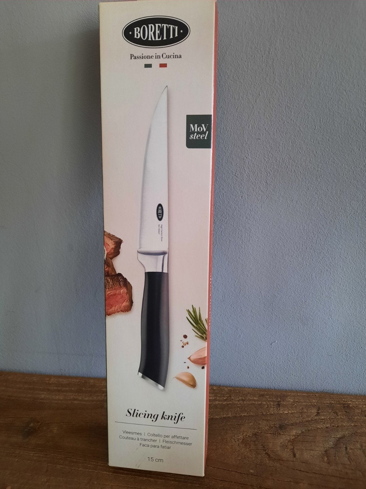 BORETTI  VLEESMES  15 cm  NIEUW !!!, Ophalen, Overige typen, Metaal, Overige merken